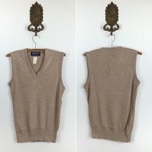 FINAL Vintage Puritan Tan Acrylic Sweater Vest